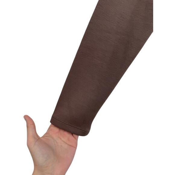 Hudson Bodysuit Knot back long sleeve brown size Small S - Picture 3 of 7